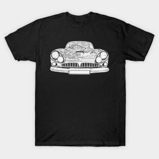 Jensen C-V8 1960s British classic car monochrome T-Shirt